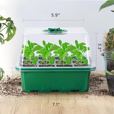 6-Pack Seed Starter Trays, 240-Cell Seed Starter Kit with Humidity Dome