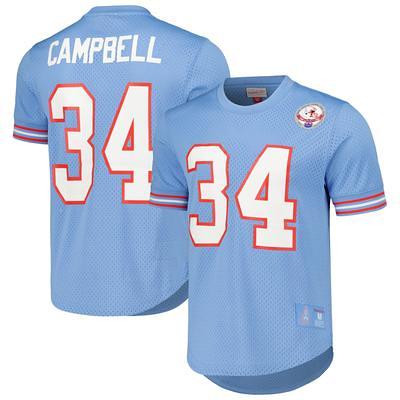 Warren Moon Houston Oilers Mitchell & Ness Retired Player Name & Number  Long Sleeve Top - Light Blue