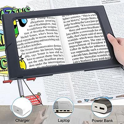 Large Magnifying Glass with Light,Cloth for Seniors Reading