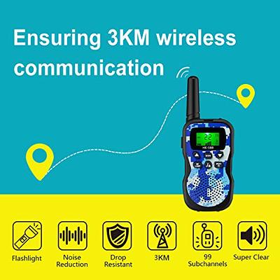 AIKTUPSY Walkie Talkies for Kids, Toys for 3-10 Year Old Boys Girls, Kids  Walkie Talkies 3 Miles Range 22 Channels 2 Way Radio Toy with Flashlight