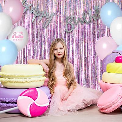 Purple Tinsel Curtain Party Backdrop - Foil Fringe Curtain Party Decor  Photo Booth Streamers for Mermaid Birthday Euphoria Themed Party Decorations  