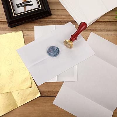 100 Pcs Pre-Folded Vellum Paper for Invitations, Vellum Paper 5x7 Jackets for Wedding Baby Shower Birthday Party Invitations Supplies