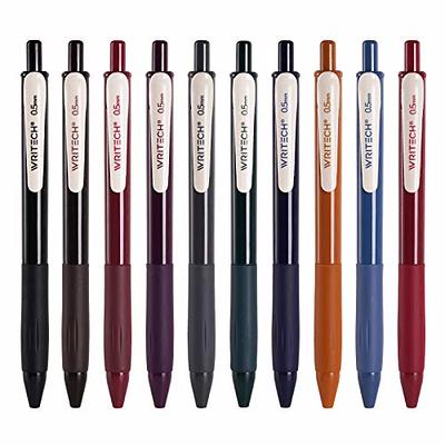  12 Colors Rollerball Pens Color Pens Quick Drying Ink 0.5 mm  Fine Point Liquid Ink Gel Ink Pens for Writing Journaling Pens Drawing  Taking Notes : Office Products