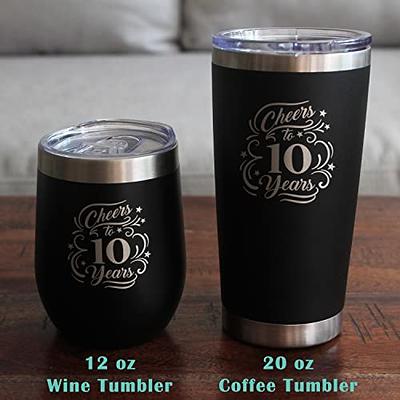 Elemental 10oz Insulated Wine Tumbler White