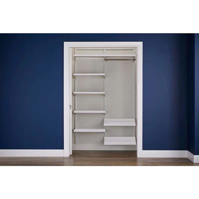 ClosetMaid ShelfTrack 60-96 Inch Wide Wire Closet Organizer - On