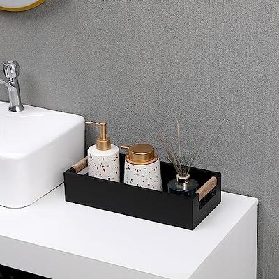 Dublin Bathroom Decor Box Toilet Paper Holder Storage Basket - Decorative  Toilet Tank Topper Bathroom Storage Organizer - Bathroom Sink Organizer  Countertop Container, Modern Gray and Silver Look.