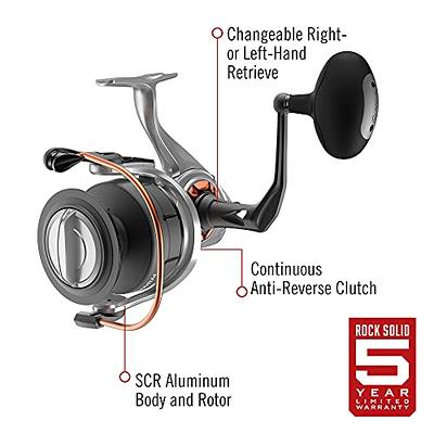 Quantum Reliance Spinning Fishing Reel, Size 85 Reel, Changeable Right- or  Left-Hand Retrieve, Anti-Corrosive Bearings, Water-Tight Seal, Oversized  Knob Handle, Silver/Black - Yahoo Shopping