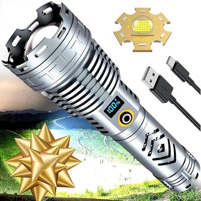 YIDUOZHH Flashlights High Lumens Rechargeable,100000 Lumen Brightest Led  Flashlight,Super Bright Flash Lights Battery Powered Powerful Handheld  Tactical Flashlights for Emergencies Camping - Yahoo Shopping