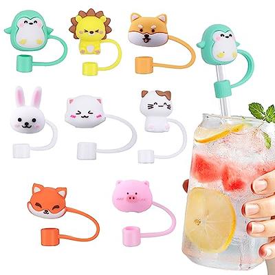 Dustproof Silicone Straw Cover For Straws, Reusable Cute Cartoon