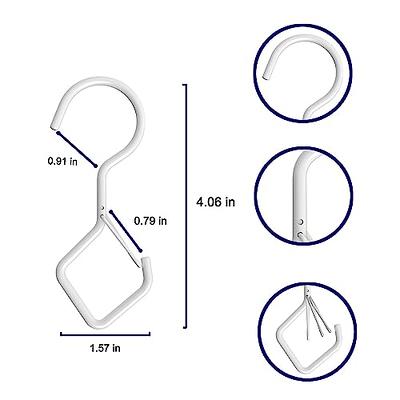 6-Pack 4.7 Inches Extra Large S Shape Hooks,Heavy-Duty Stainless Steel  Hanging Hooks - Multiple uses,Ideal for Apparel, Kitchenware, Utensils,  Plants