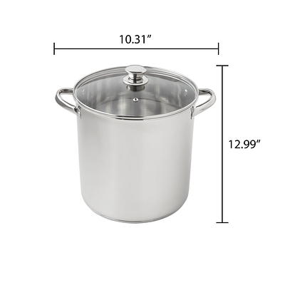 Mainstays 8 Quart Stock Pot with Lid, Stainless Steel