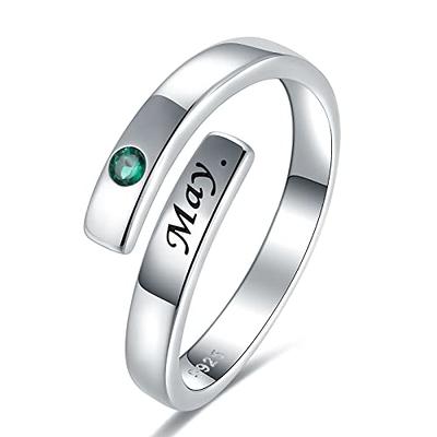 Simple Style 925 Sterling Silver Adjustable Rings Women Girls Jewelry Gifts  Birthday
