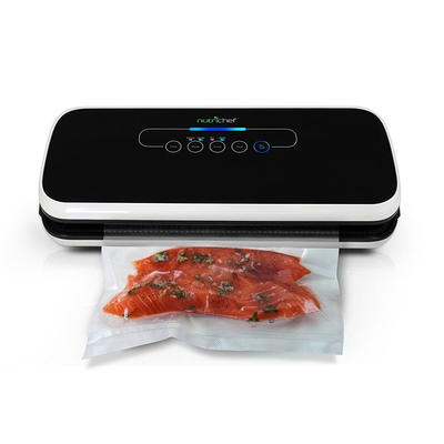 Ovente Automatic Vacuum Sealer Machine with Sealing Bags and Tube, Compact and Portable, Easy to Use Design, Airtight Suction System Perfect for