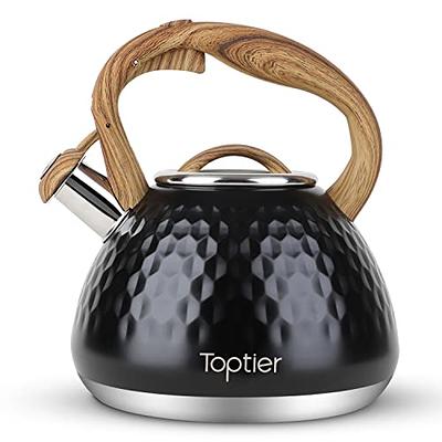POLIVIAR Tea Kettle, Iron Grey Tea Pot Stovetop, 2.7 Quart Loud Whistling  Coffee and Teapot, Food Grade Stainless Steel for Anti-Hot Handle and No- Rust, Suitable for All Heat Sources (JX2020-RB30) - Yahoo