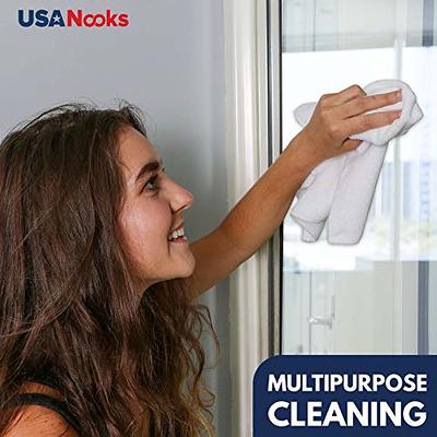 USANOOKS Microfiber Cleaning Cloth - White - 12Pcs (16x16 inch) High  Performance - 1200 Washes, Ultra Absorbent Car Towel Traps Grime & Liquid  for Streak-Free Mirror Shine - Car Washing Cloth - Yahoo Shopping