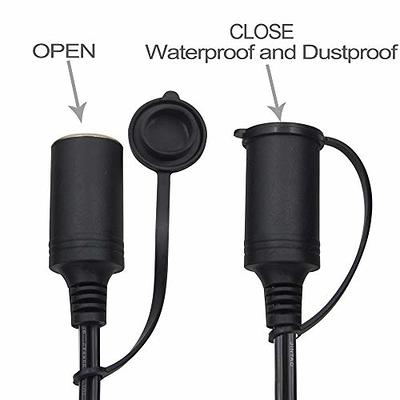 SCCKE 3.3ft / 1m 14 AWG Extension Cord Dual Plug Socket with Battery Clamp  12V/ 24V Battery Clip-On and Cigarette Lighter Adapter - Yahoo Shopping