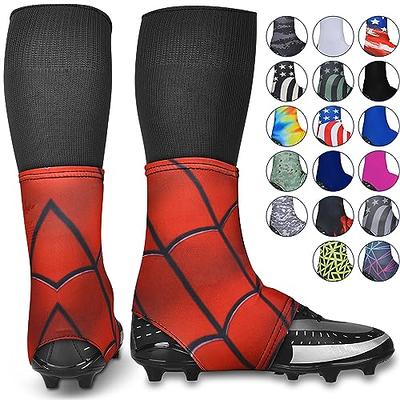 Red Web Pattern Spats / Cleat Covers