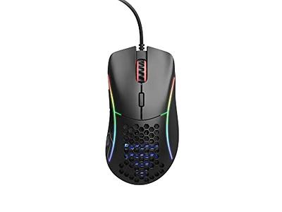 Model D Wired Gaming Mouse - 68g Superlight Honeycomb Design, RGB,  Ergonomic, Pixart 3360 Sensor, Omron Switches, PTFE Feet, 6 Buttons - Matte  White