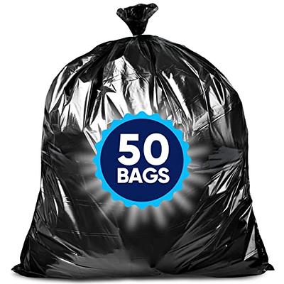 Ox Plastics Trash Can Liners Bags - 60 Gallon Capacity & 3mil Thick Extra  Heavy Duty Strength - Large Garbage, Leak-Proof & Durable, House 