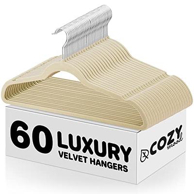 MIZGI Premium Velvet Hangers (50 Pack) Heavyduty - Non Slip Felt