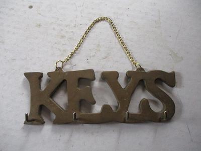 Key Hook Rack in Shape Of Word Keys - 7.25 Wide 2.5 High Hangs From Chain  With 4 Hooks For Key Rings & Other Smalls - Yahoo Shopping