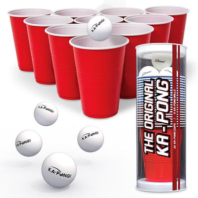 8' Folding Beer Pong Table with Bottle Opener, Ball Rack and 6 Pong Balls -  Basketball Design - By Red Cup Pong