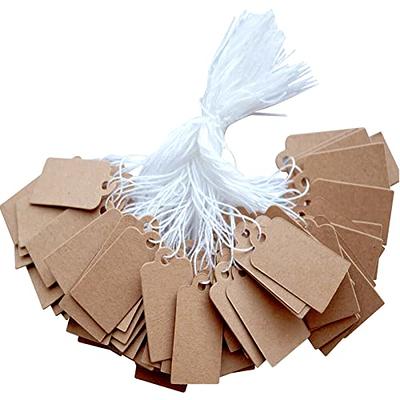 1000Pcs Price Tags with String Attached, Marking Tags Price Tags Writable  Kraft Blank Price Labels Display Tags with Hanging String, 1.02 x 0.59 Inch  - Yahoo Shopping