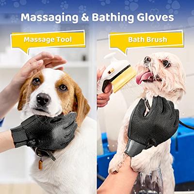 H HANDSON Pet Grooming Gloves - Patented #1 Ranked, Award Winning Shedding,  Bathing, & Hair Remover Gloves - Gentle Brush for Cats, Dogs, and Horses