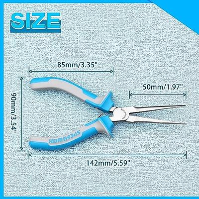  SPEEDWOX 5 Inches Long Nose Pliers Chain Nose Pliers Mini Wire  Cutter for Hard to Reach Confined Areas Serrated Jaws for Jewelry Repairing  Making Beading Hobby Tools : Arts, Crafts 