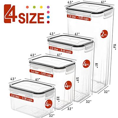 Skroam Large Airtight Food Storage Containers with Lids, 10 Pack Cereal  Containers Storage Set - BPA Free Pantry Organization and Storage for  Flour