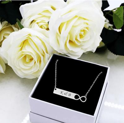 Amazon.com: Personalized Stainless Steel Couple Necklace - Laser Engraved Initial  Pendant - Couple Half Heart Necklace - Broken Heart Pendant -Boyfriend  Girlfriend Gift : Handmade Products