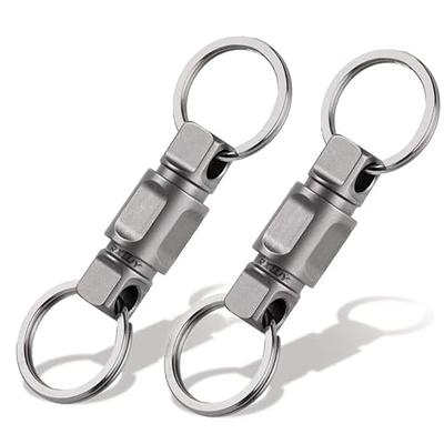 PJYTAC Titanium Carabiner Keychain Clip with Titanium Quick