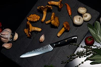 Yatoshi 7 Piece Knife Set - Onyx Black Titanium Nitride Coating- Ultra  Sharp High Carbon Stainless Steel - Black Pakkawood Ergonomic Handle -  Yahoo Shopping