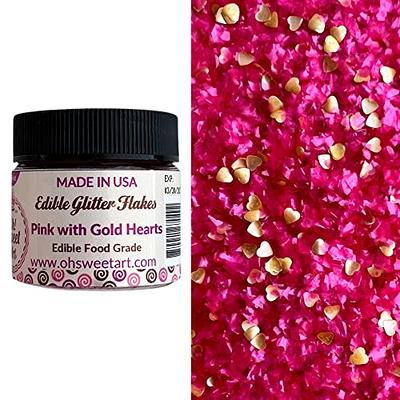 Oh! Sweet Art Pink with Gold Hearts Edible Shimmer Glitter for Cakes and  Cupcakes 0.25 oz Jar - Yahoo Shopping