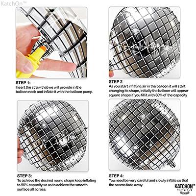 12 Pack 22 inch Disco Ball Balloons ,Disco Party Decorations,Disco Party Balloons