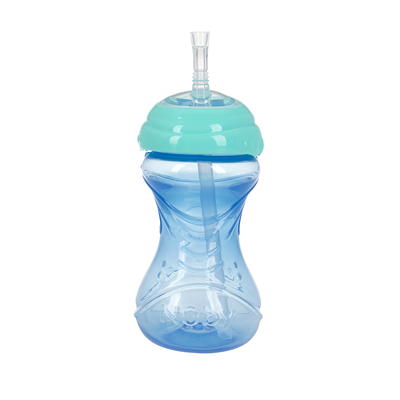 Nuby No-Spill Easy Grip Aqua Blue Soft Spout Sippy Cup, 10 fl oz 