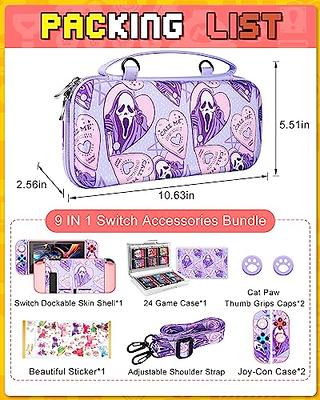 RHOTALL Carrying Case for Nintendo Switch Lite, Cute Case Cover Accessories  Bundle for Switch Lite with TPU Protective Shell, Adjustable Shoulder  Strap, Screen Protector and 2 Thumb Caps - Pink Bunny - Yahoo Shopping