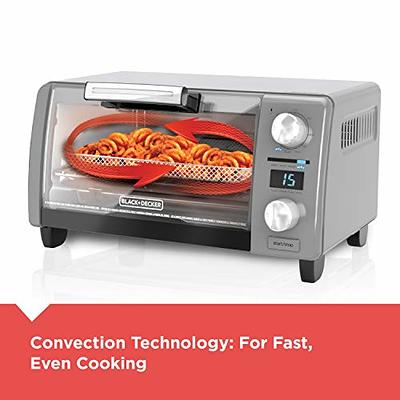 Black+Decker TOD1775G Crisp N Bake Air Fry Digital Toaster Oven, 9 Pizza  or 4 Slices of Bread, Gray - Yahoo Shopping