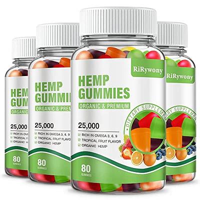 4 Pack) Hemp Gummies High Potency - Pure Extra Strength Organic Hemp Oil  Gummies - 100% Natural Bear Hemp Gummy for Adults - 160 Edibles Gummies -  Yahoo Shopping