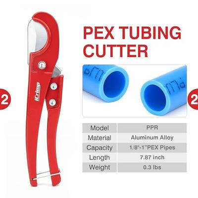 Ryobi One+ 18V PEX and PVC Shear Cutter for 1/4 in. to 2 in. and PEX Crimp Ring Press Tool (Tools Only)