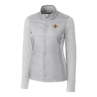 Men's Cutter & Buck Light Gray Louisville Cardinals Vapor Full-Zip Jacket