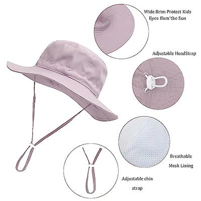 YANWANG Baby Kids Adjustable Bucket Sun Hat, UPF 50+ Sun