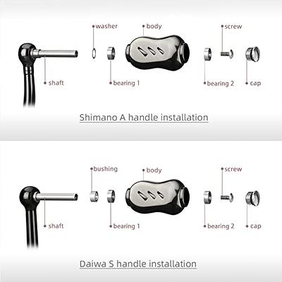 GOEMXUS Titanium Knob Compatible for Shimano Stradic Vanford Curado SLX  Daiwa Fuego Tatula Reel Knob 22mm - Yahoo Shopping