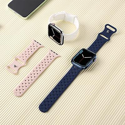 Breathable Silicone strap For Apple Watch Band 40mm 44mm 41mm 45mm