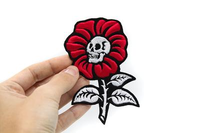 Red Poppy Flower Patch Remember Peace Military Embroidered Iron On