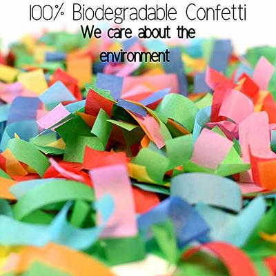 12 inch Confetti Cannons Multicolor | Biodegradable Confetti & Air Powered  | Launches 20-25ft | Celebrations, New Year's Eve, Birthdays and Weddings