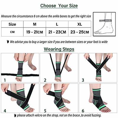 Beister 1 Pair Ankle Brace Compression Support Sleeve for Women