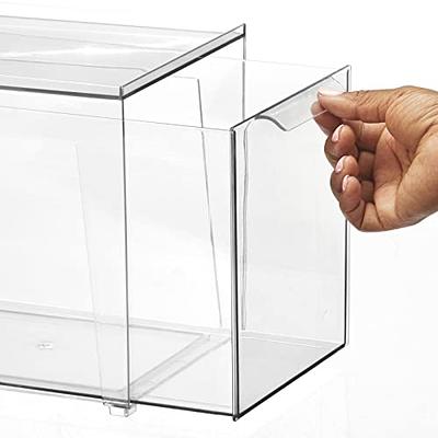 mDesign Plastic Stacking Closet Storage Organizer Bin with Drawer, 2 Pack,  Clear - Clear - Yahoo Shopping