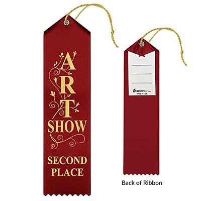 RibbonsNow 1st Place Award Ribbons - 25 Blue Ribbons with Card & String