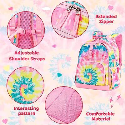  Jumpopack Rainbow Backpack for Girls School Backpack for  Elementary Girls Backpack with Lunch Box Set Lightweight Water Resistance  Back to School Bag Preschool Kids Bookbag,Rainbow Print